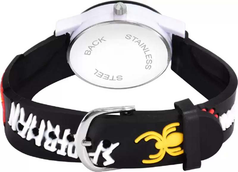 Selloria Spiderman Cartoon Kids watch Round Dial (Black)