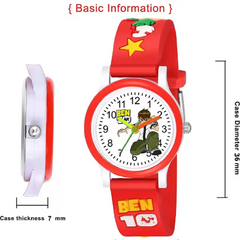 Selloria Benten Cartoon Kids watch Round Dial (Red)