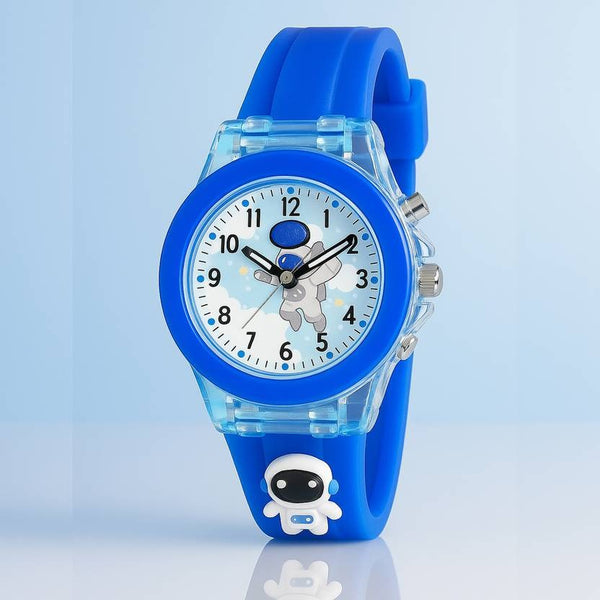 Selloria 3D Cartoon Analog Light Watch for Kids (Astronaut)