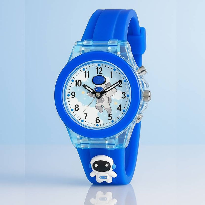 Selloria 3D Cartoon Analog Light Watch for Kids (Astronaut)