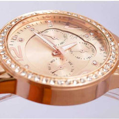 Selloria Stainless Steel Analogue Watch for Women (Rose Gold)