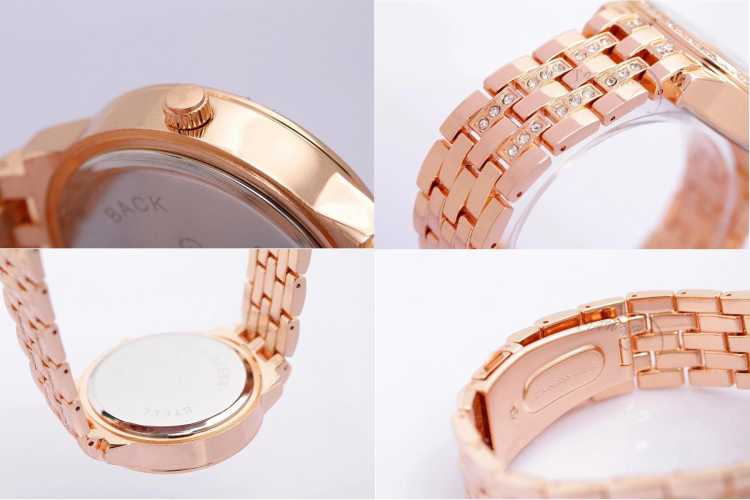 Selloria Stainless Steel Analogue Watch for Women (Rose Gold)