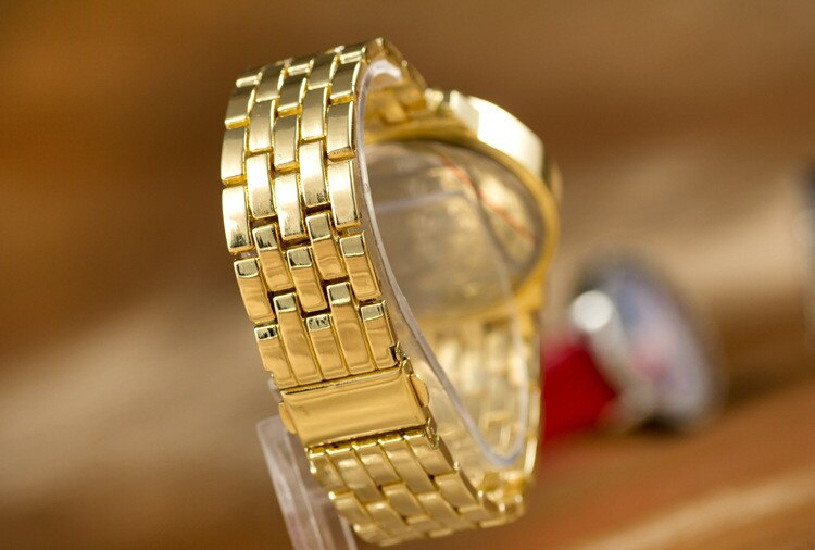 Selloria Stainless Steel Analogue Watch for Women (Gold)