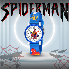 Selloria Spiderman Cartoon Kids watch Round Dial (Blue)