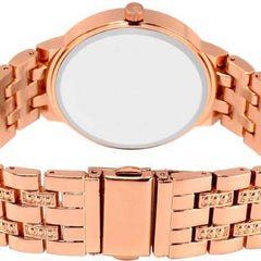 Selloria Stainless Steel Analogue Watch for Women (Rose Gold)