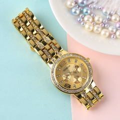 Selloria Stainless Steel Analogue Watch for Women (Gold)