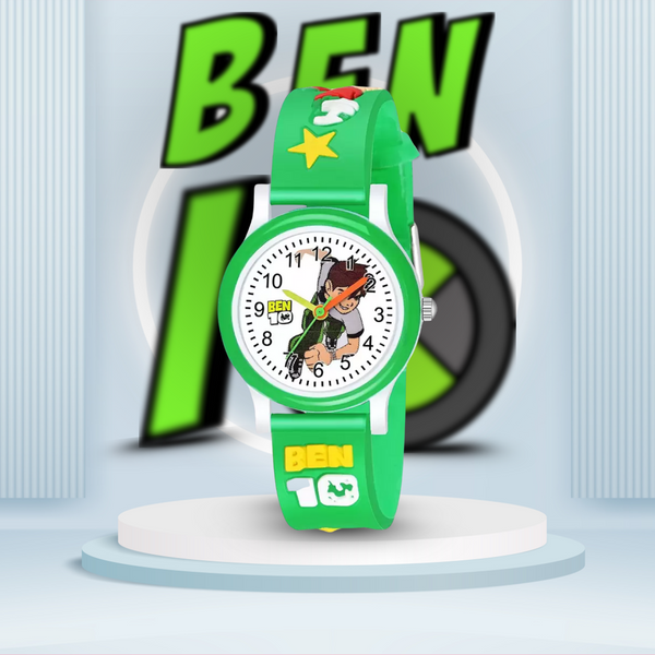 Selloria Benten Cartoon Kids watch Round Dial (Green)
