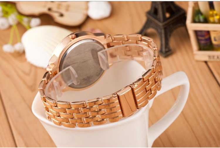 Selloria Stainless Steel Analogue Watch for Women (Rose Gold)