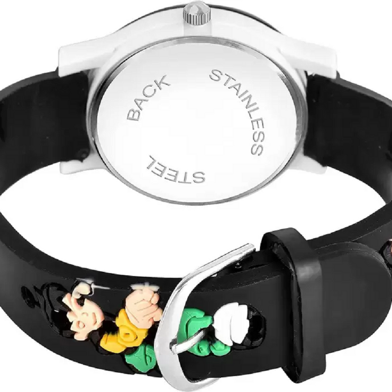 Selloria Benten Cartoon Kids watch Round Dial (Black)