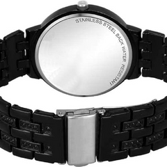 Selloria Stainless Steel Analogue Watch for Women (Black)
