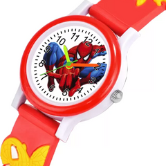 Selloria Spiderman Cartoon Kids watch Round Dial (Red)
