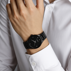 Selloria Chrona Stainless Steel Men's Analogue Watch (Black)
