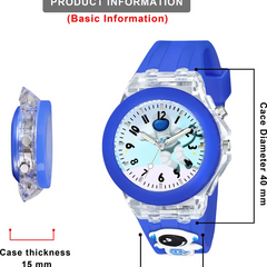 Selloria 3D Cartoon Analog Light Watch for Kids (Astronaut)