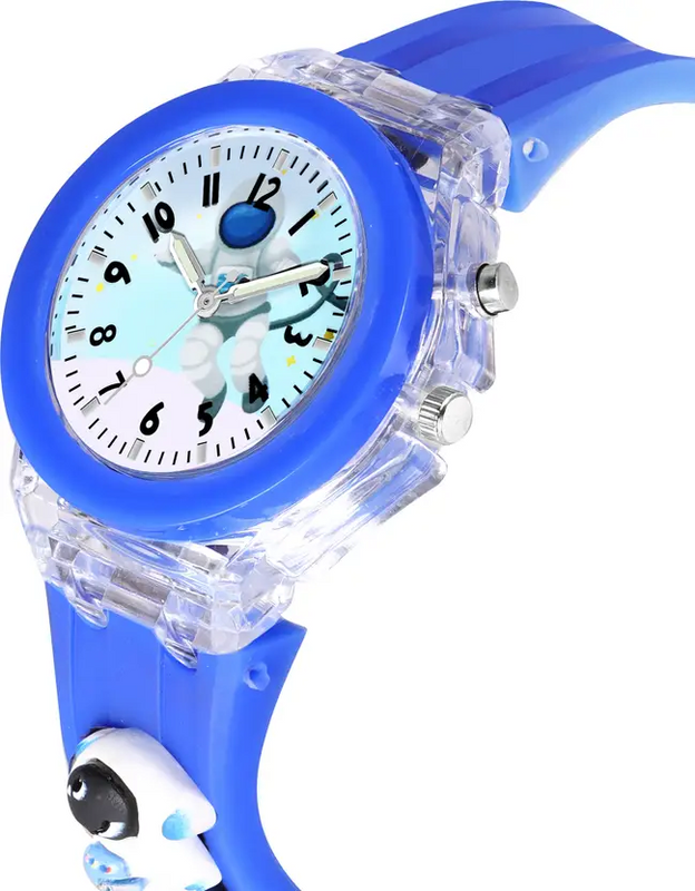 Selloria 3D Cartoon Analog Light Watch for Kids (Astronaut)