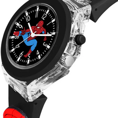 Selloria 3D Cartoon Analog Light Watch for Kids (Spiderman)