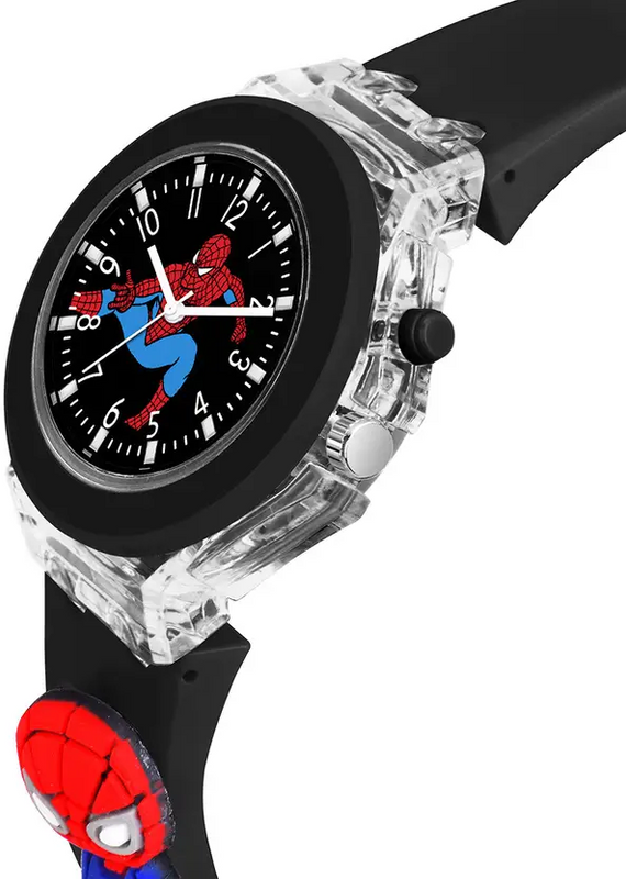 Selloria 3D Cartoon Analog Light Watch for Kids (Spiderman)