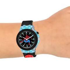 Selloria 3D Cartoon Analog Light Watch for Kids (Spiderman)