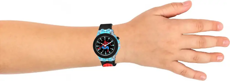 Selloria 3D Cartoon Analog Light Watch for Kids (Spiderman)