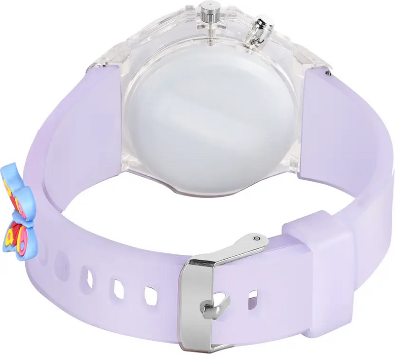 Selloria 3D Cartoon Analog Light Watch for Kids (Butterfly)